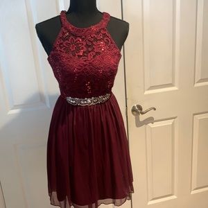 BCX size 1 Burgundy party dress. Worn once great condition